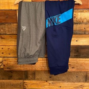 YM (8-10) unisex sport pants- Nike NWT, Reebok NWOT bundle